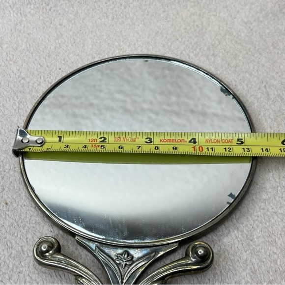 Antique Godinger Silver Plated Adjustable Hand/Table Double Sided Mirror-Vintage - Picture 10 of 10